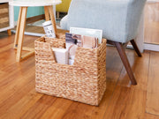 Wicker Magazine Basket Water Hyacinth Handwoven Magazine Holder