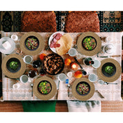 13.8" Round Seagrass Placemats Set 6, Woven Farmhouse Spring Plate Chargers for Wedding, Party, Christmas, Events