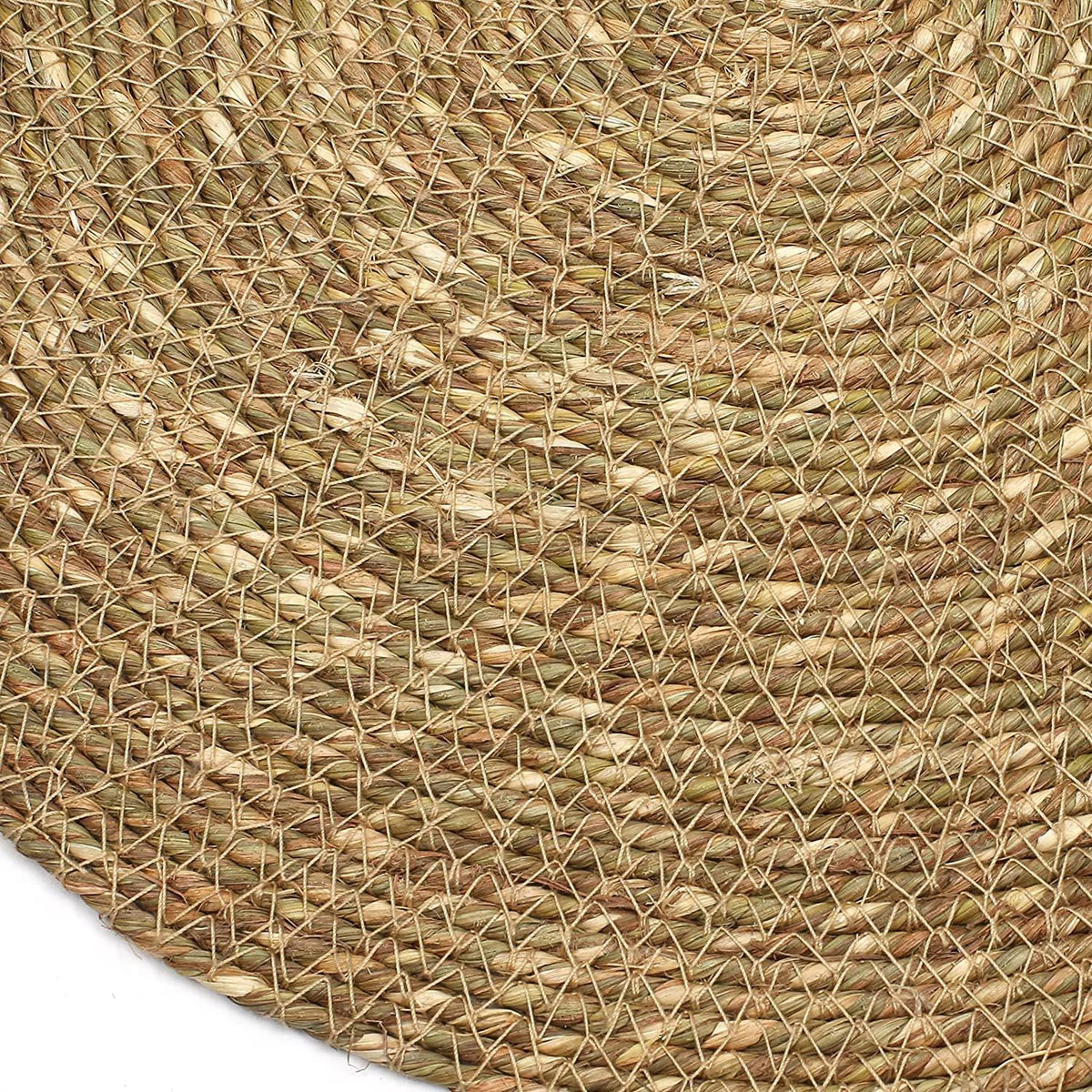 13.8" Round Seagrass Placemats Set 6, Woven Farmhouse Spring Plate Chargers for Wedding, Party, Christmas, Events