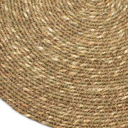 13.8" Round Seagrass Placemats Set 6, Woven Farmhouse Spring Plate Chargers for Wedding, Party, Christmas, Events