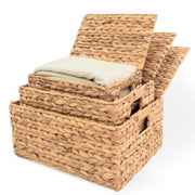 Wicker Storage Baskets with Lids