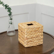 Square Tissue Box Cover, Water Hyacinth Wicker Tissue Box Holder