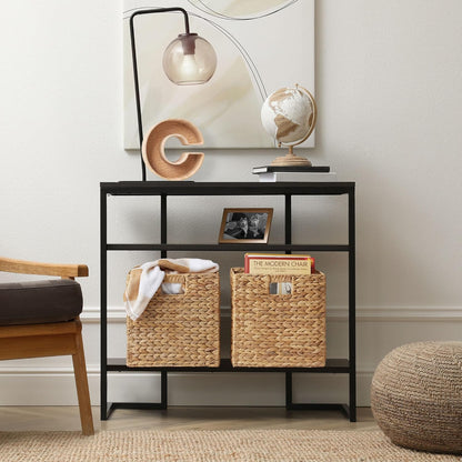 12.5" x 12.5" Wicker Storage Cubes, Foldable Natural Wicker Cube Storage Bin